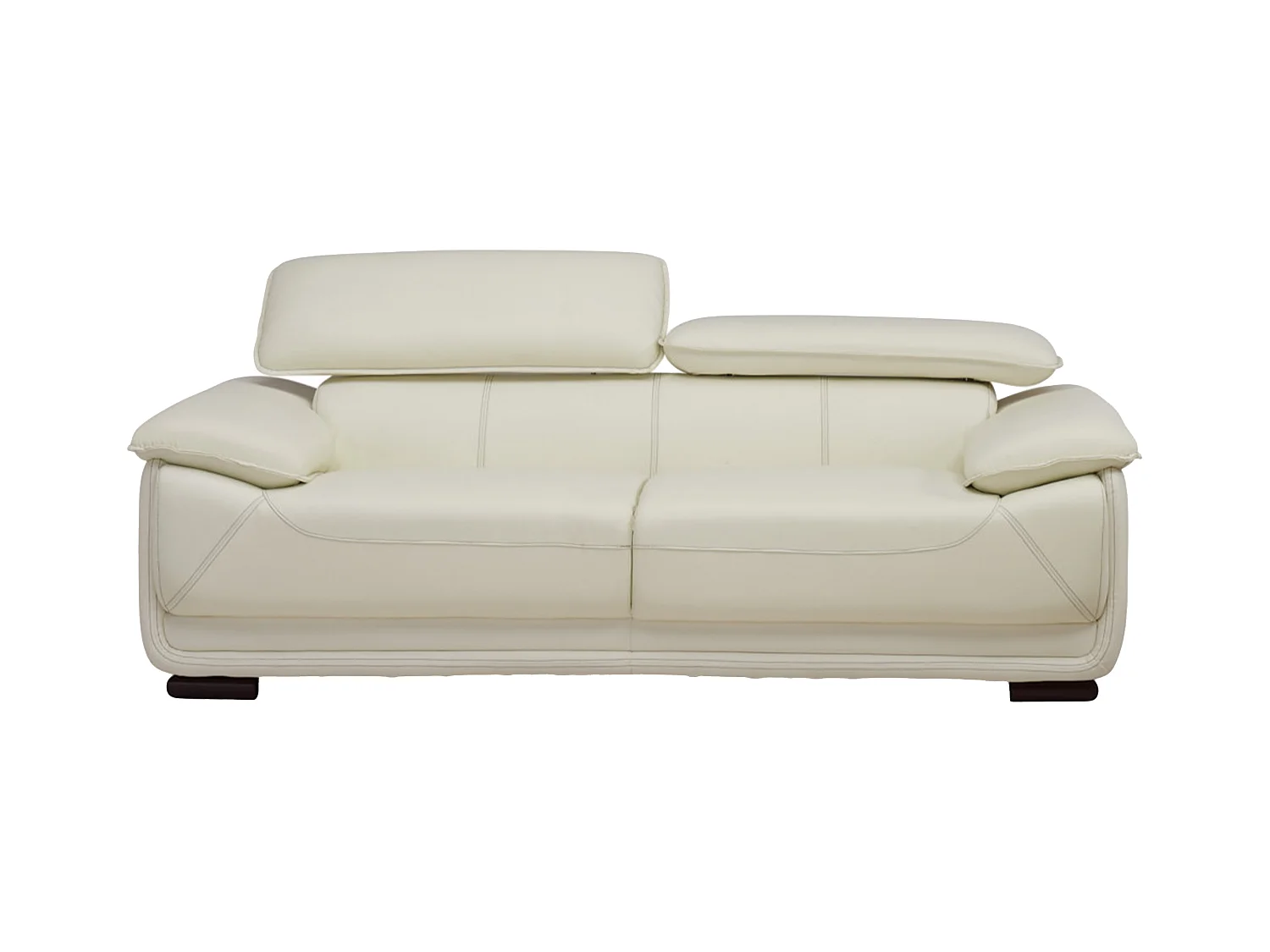 Couchgarnitur Leder 3+2 - Elfenbein - MACELO