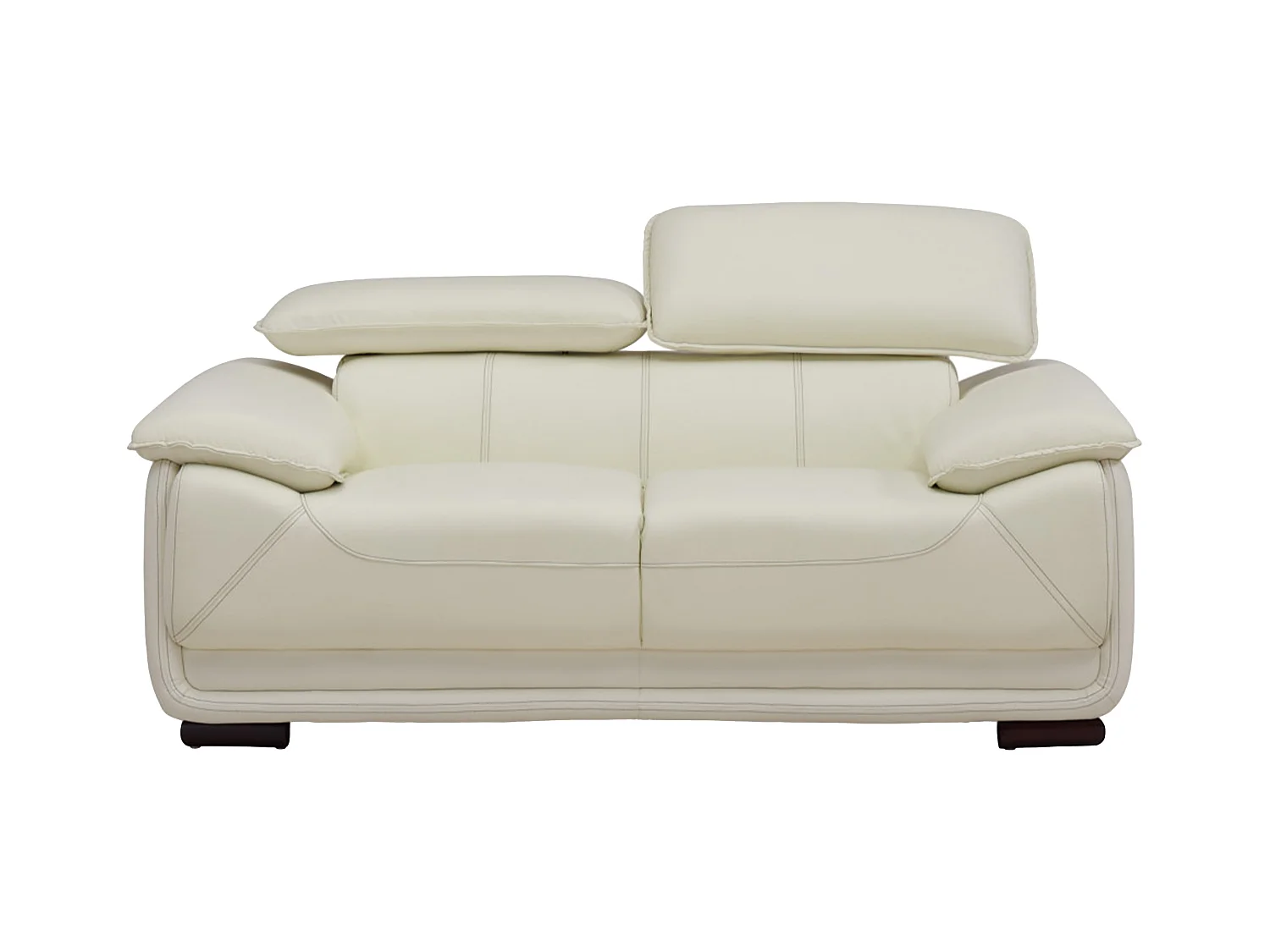 Couchgarnitur Leder 3+2 - Elfenbein - MACELO