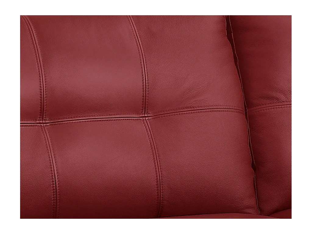 Driezits- en tweezitsbank van leer HAZEL - Rood