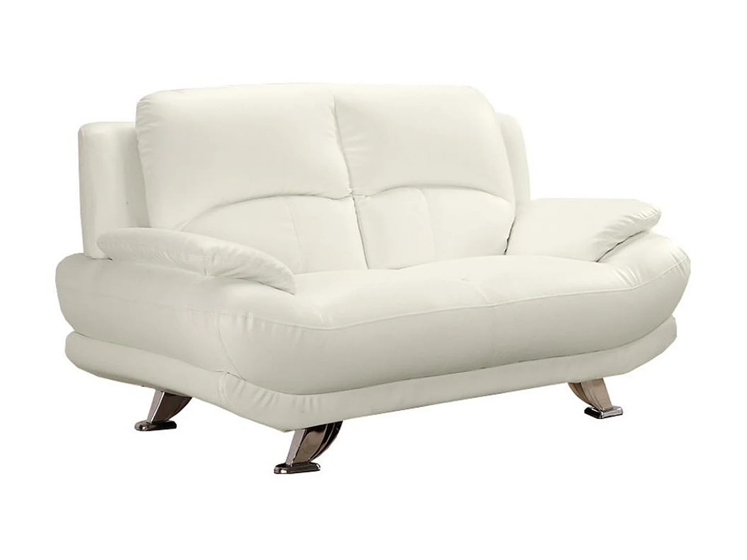 Canapés 3 places et 2 places en simili MUSKO - Ivoire