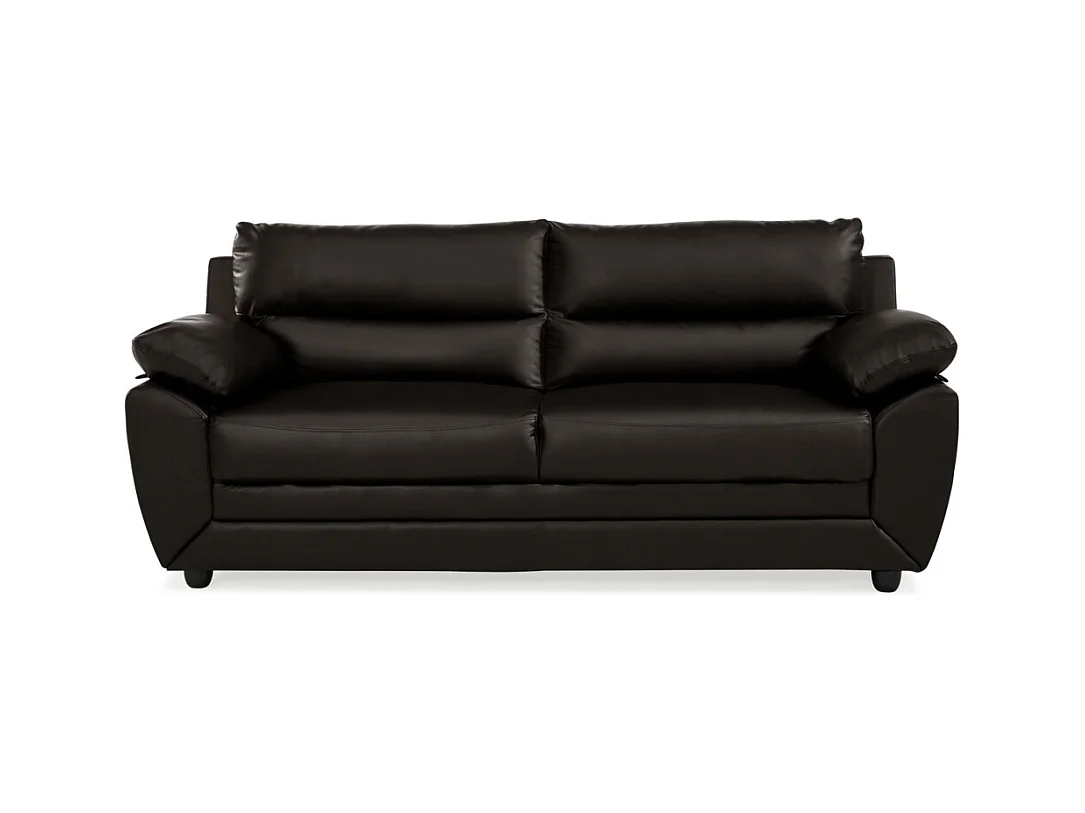 Driezits- en tweezitsbank MANOA van kunstleer - bruin