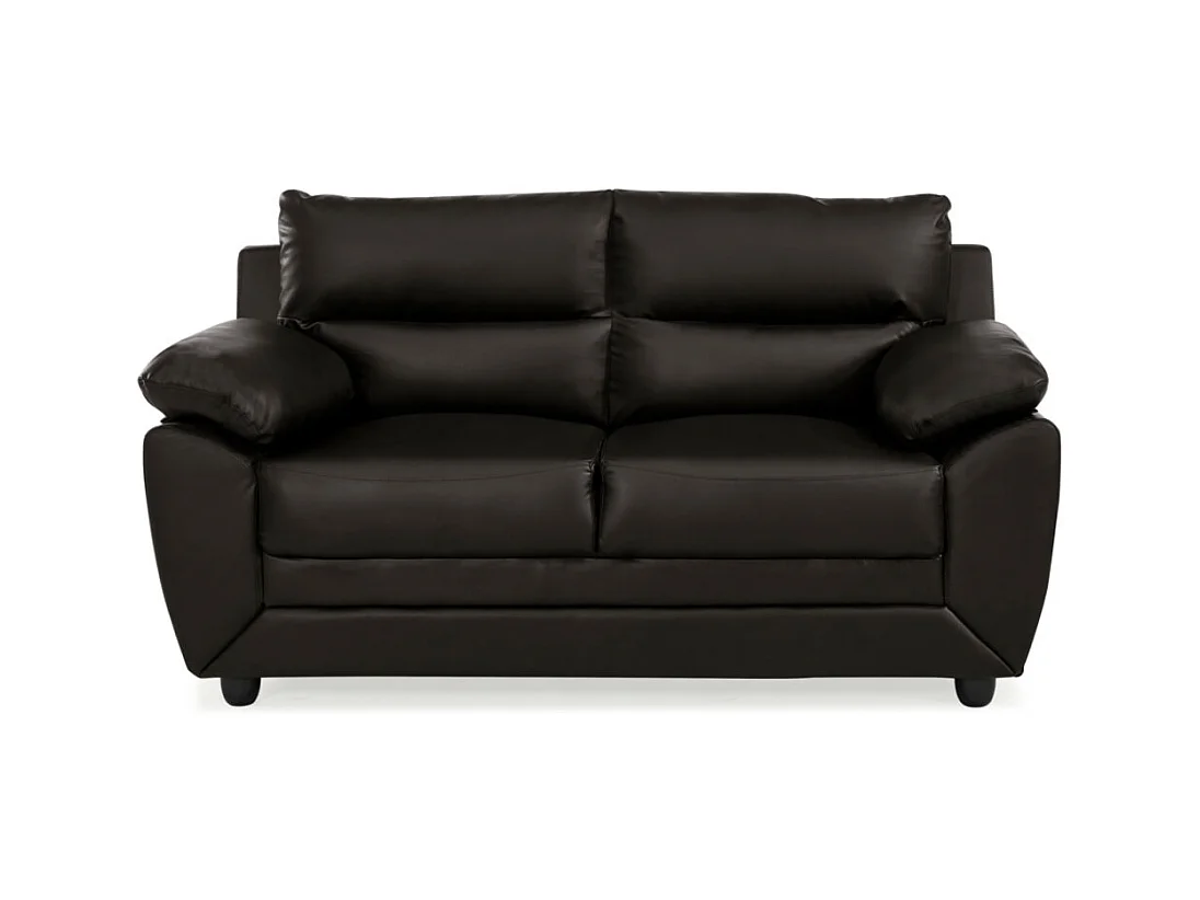 Driezits- en tweezitsbank MANOA van kunstleer - bruin