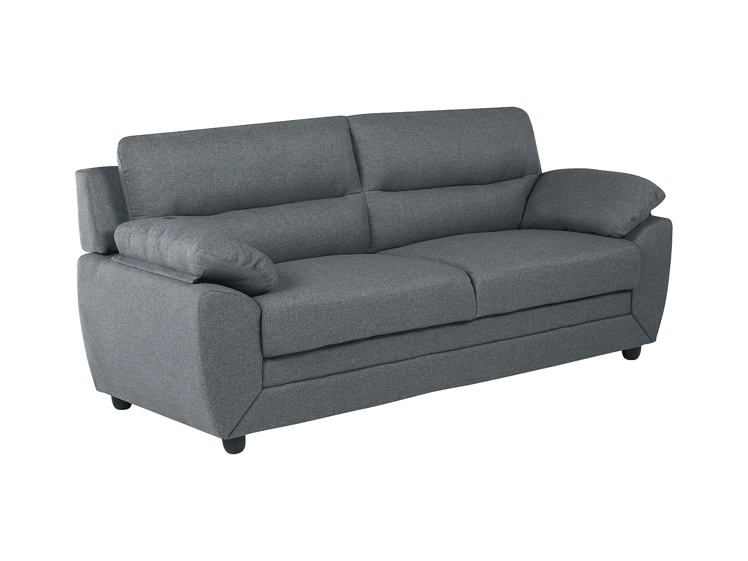 Sofa 3-Sitzer & 2-Sitzer - Stoff - Anthrazit - MANOA