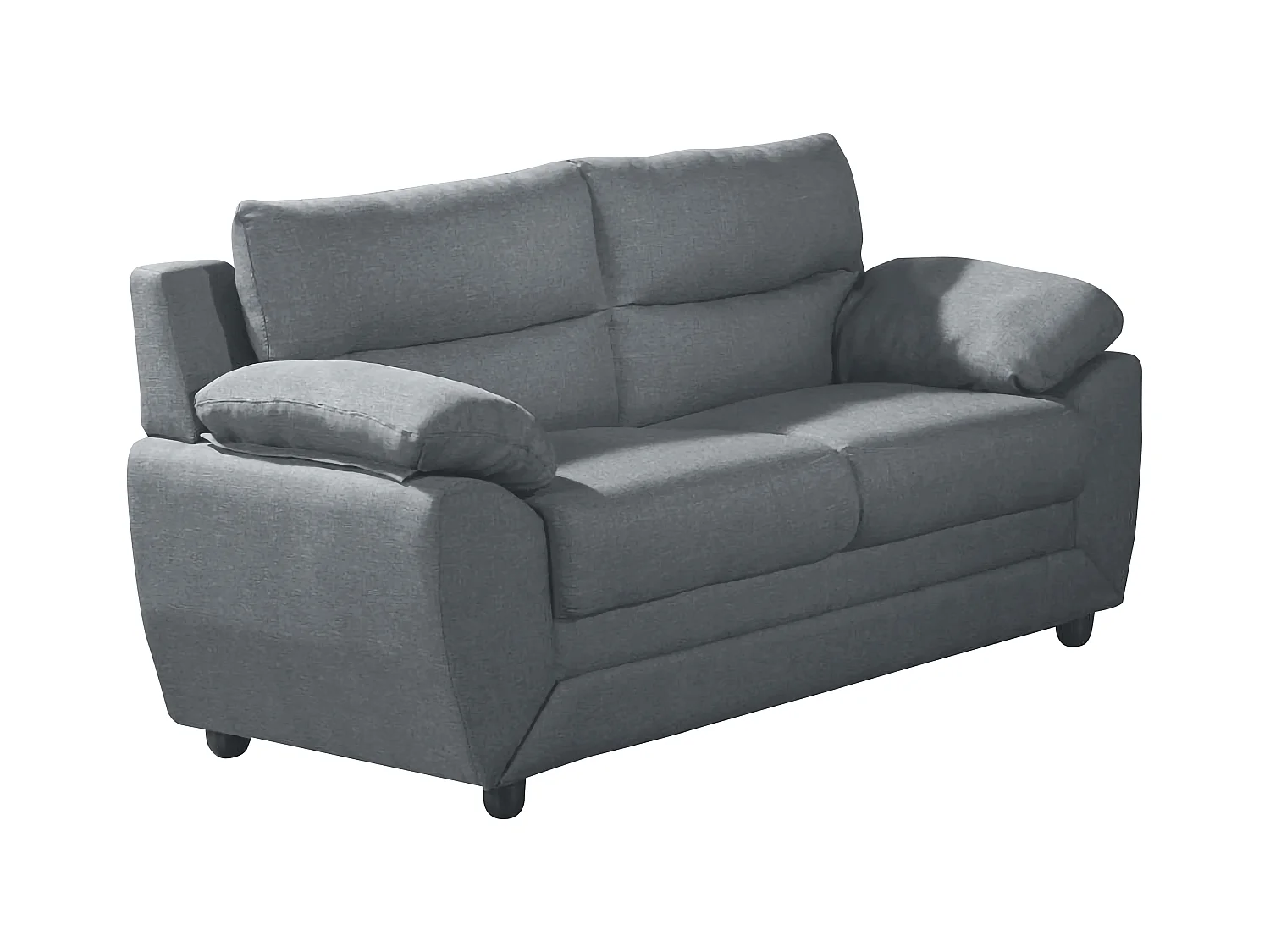 Sofa 3-Sitzer & 2-Sitzer - Stoff - Anthrazit - MANOA