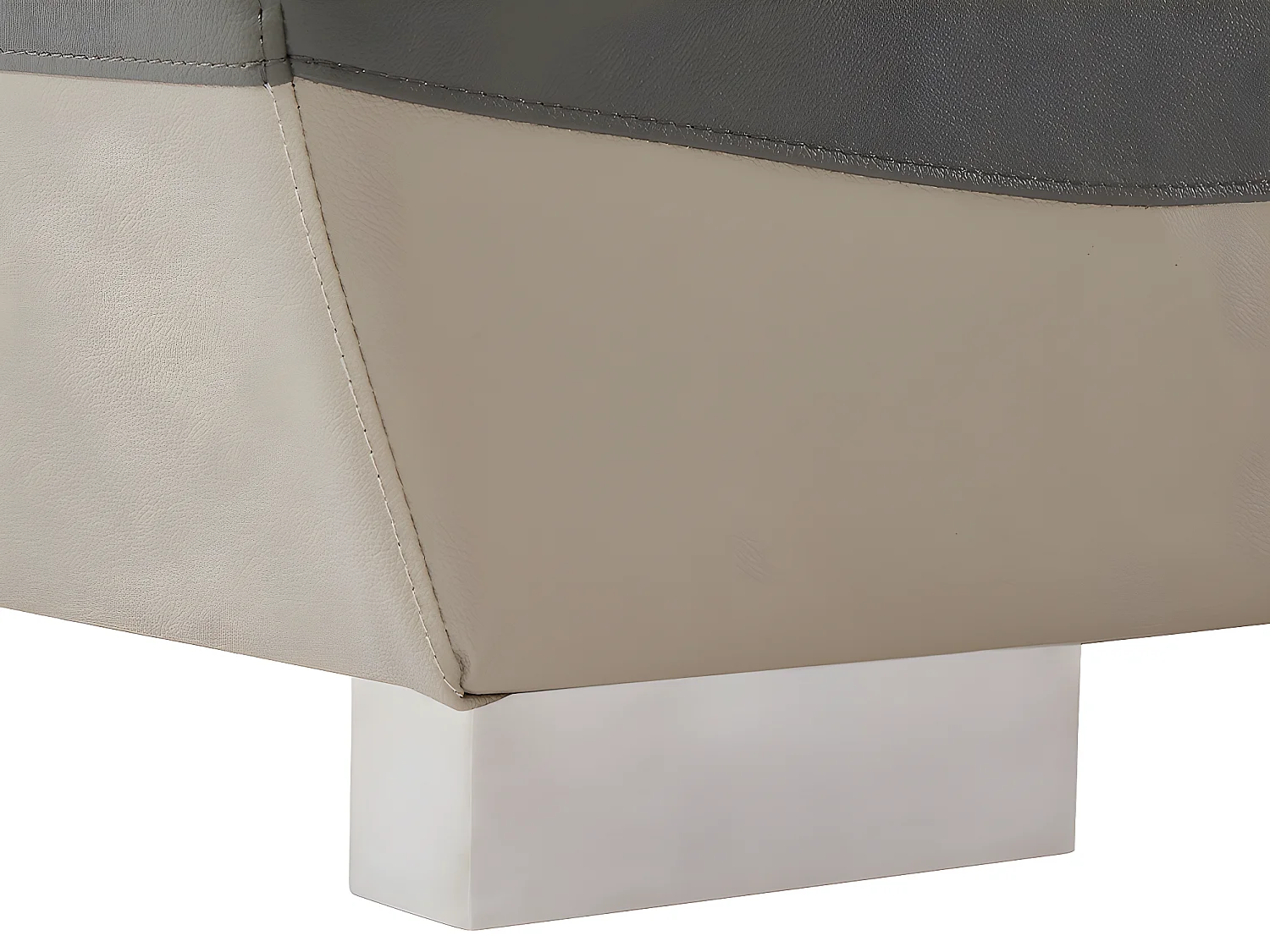 Canapés 3 places et 2 places en cuir FRANCESCA - Taupe