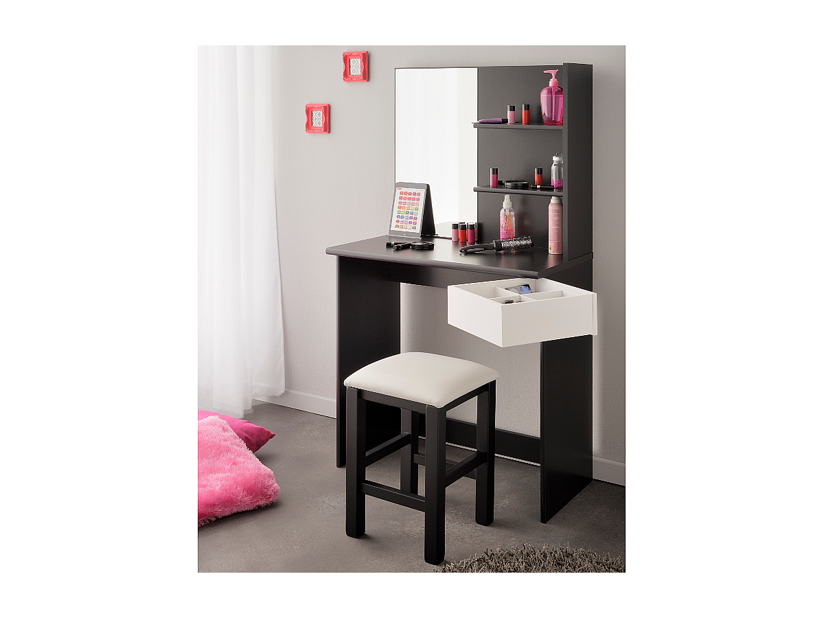Tocador con espejo y un espacio para guardar KATIA