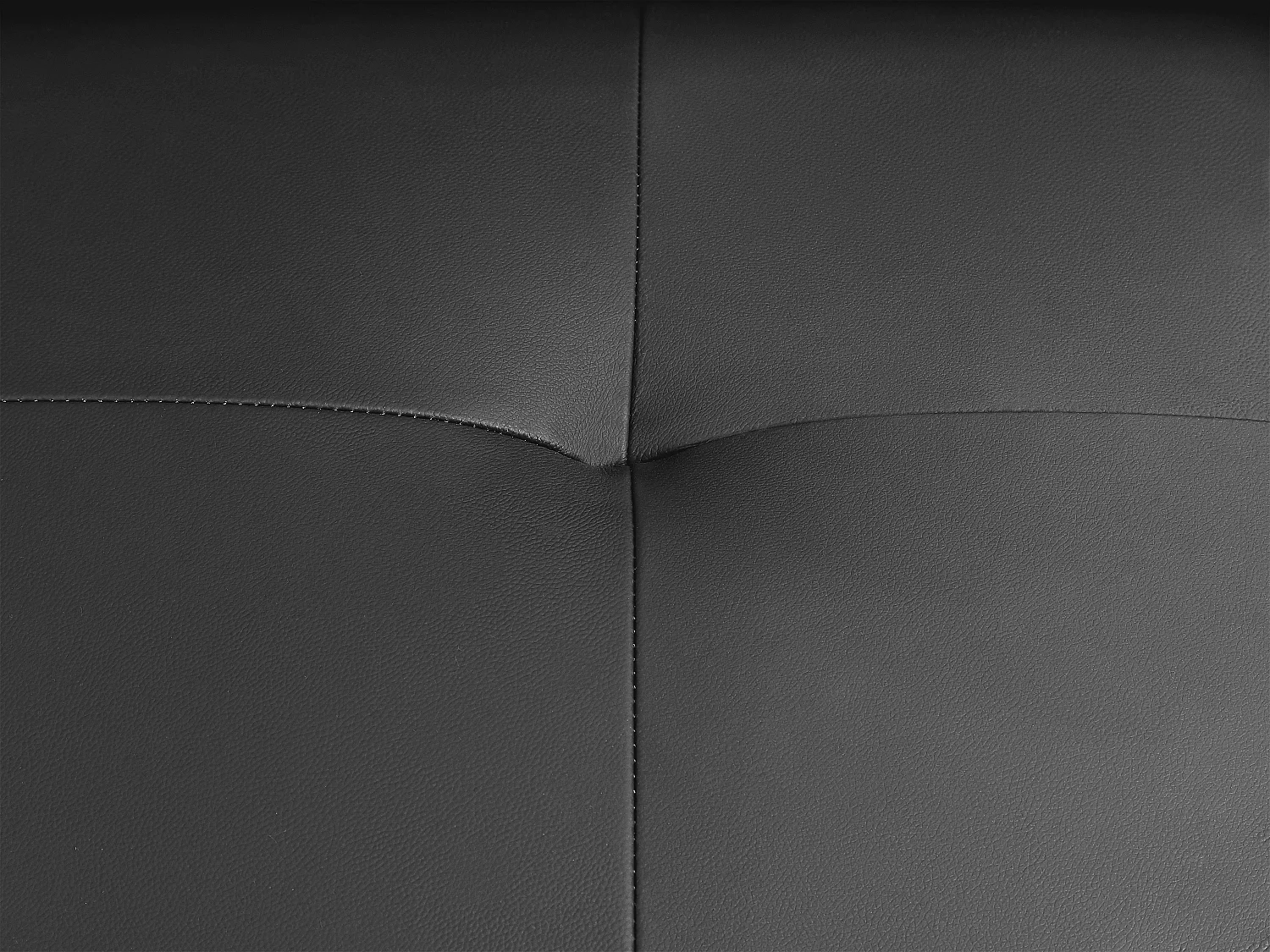 Canapés 3 places et 2 places en cuir gris anthracite SOLANGE