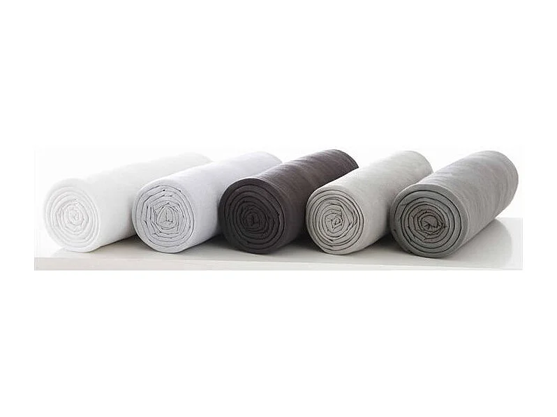 Drap Housse en Coton Jersey Beige 140x190 cm - Qualité 130 gsm