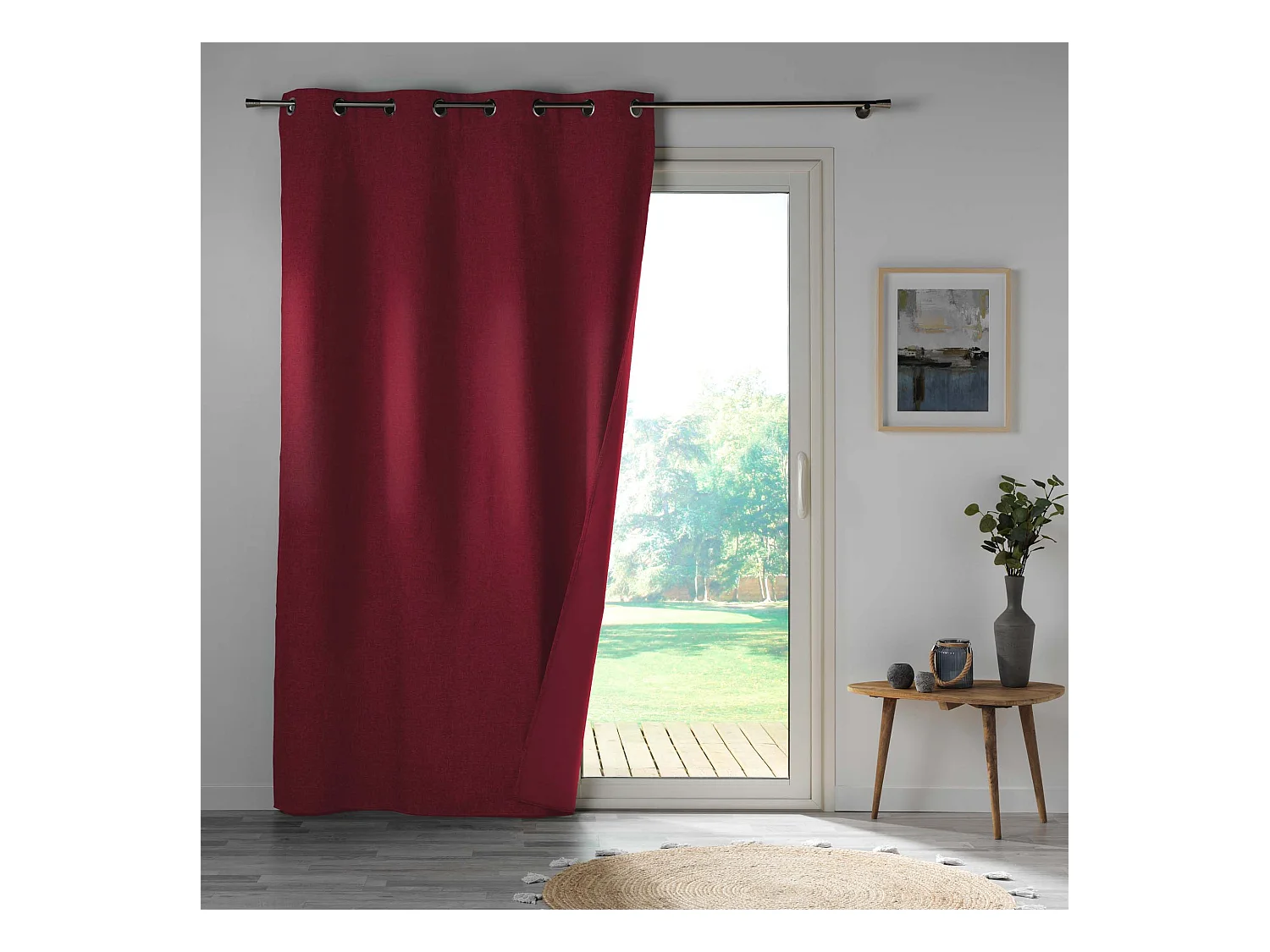 Rideau Occultant "Obscure" 140x260cm Bordeaux