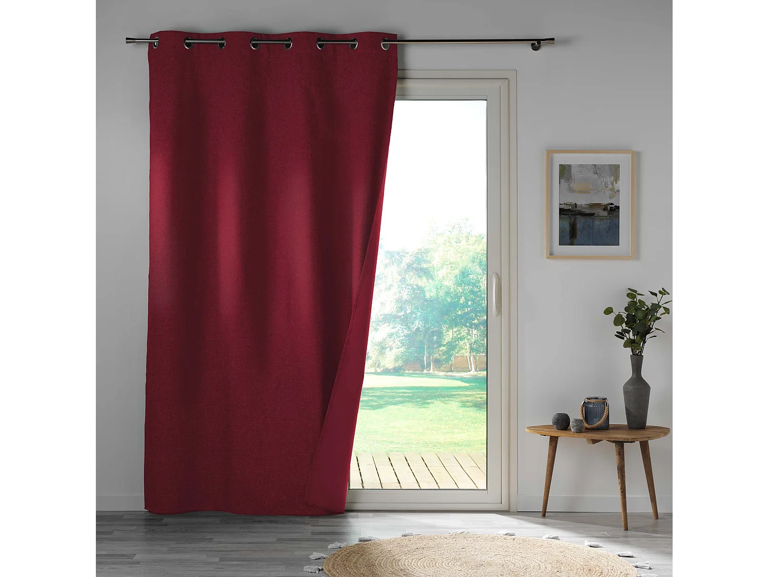 Rideau Occultant "Obscure" 140x260cm Bordeaux