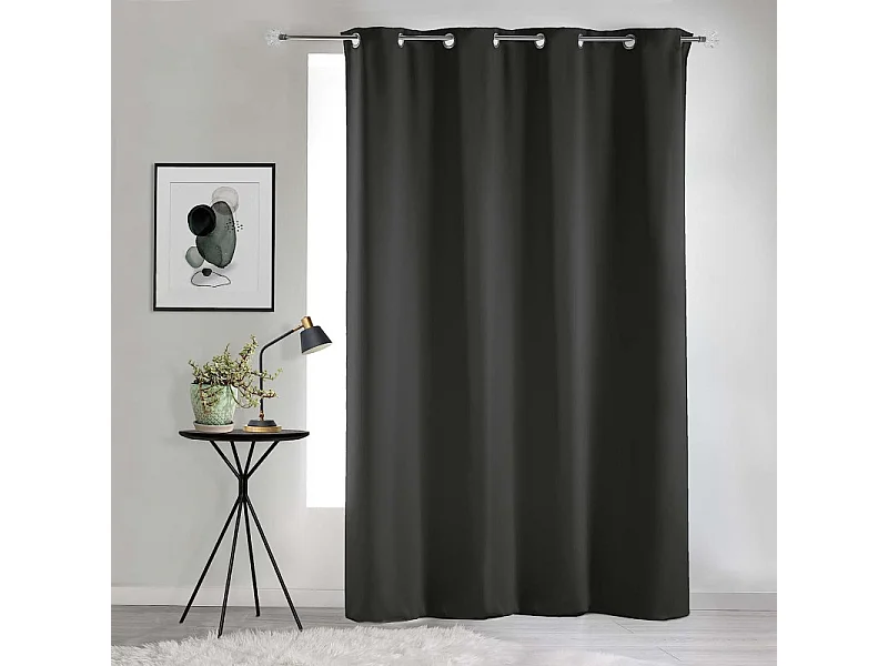 Rideau Occultant "Noche" 135x240cm Charbon