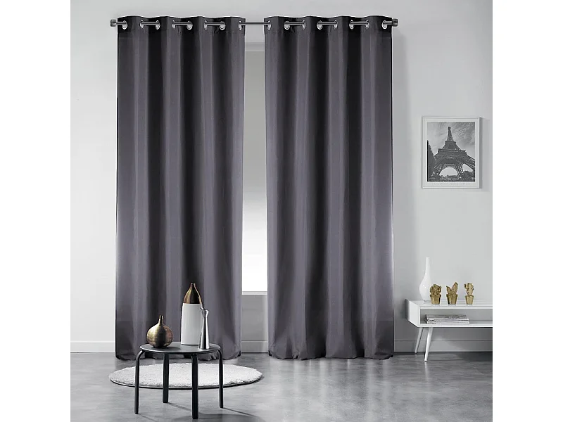 Einfarbiger Verdunkelungsvorhang mit Ösen 135 x 240 cm