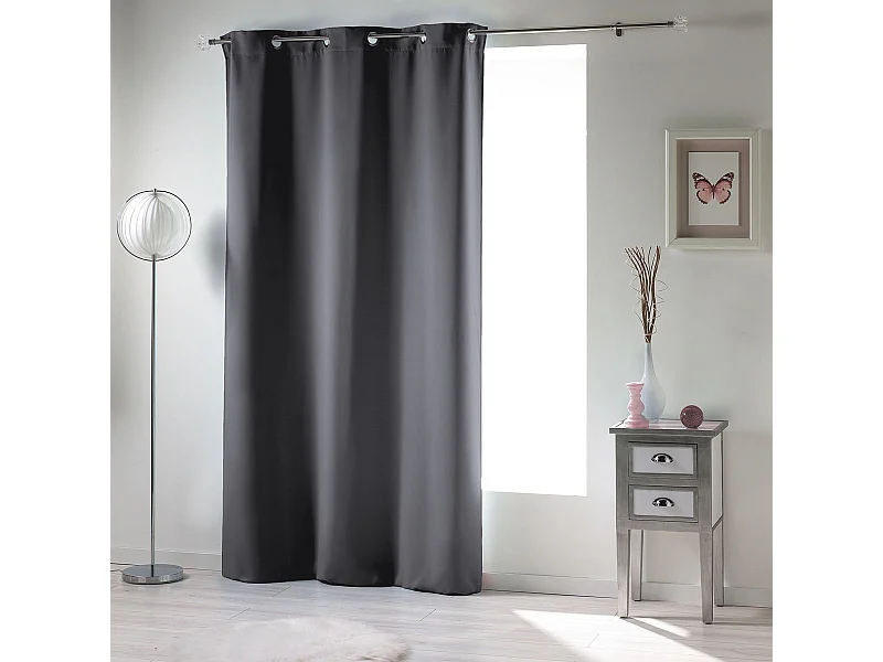 Rideau Occultant "Noche" 135x240cm Gris Ardoise