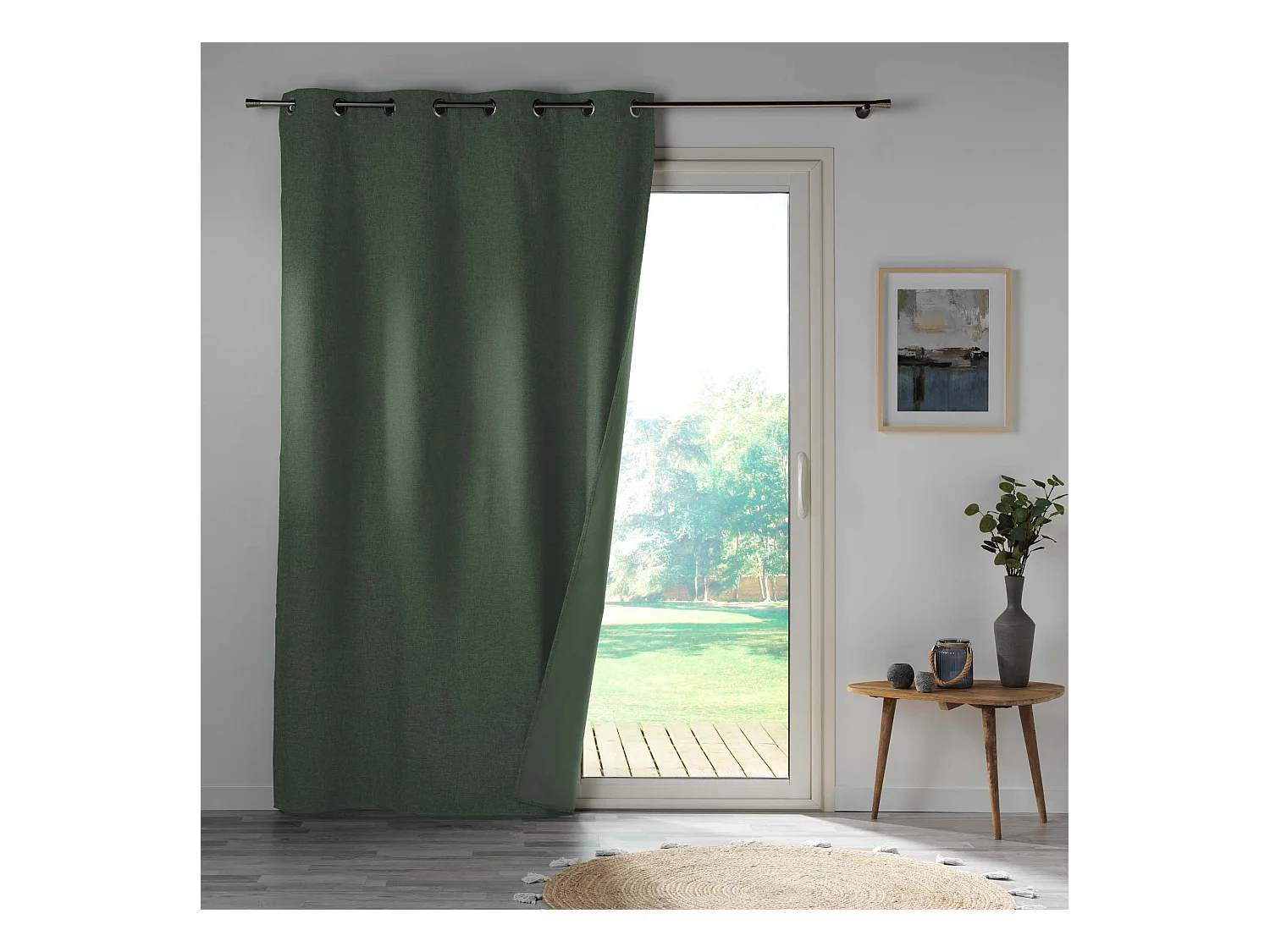 Rideau Occultant "Obscure" 140x260cm Kaki