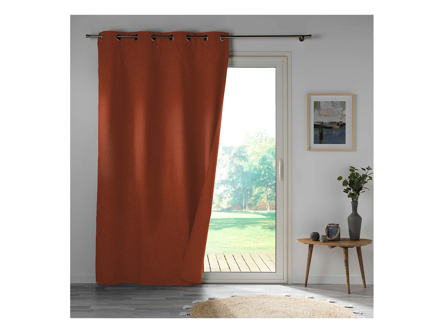 Rideau Occultant "Obscure" 140x260cm Terracotta