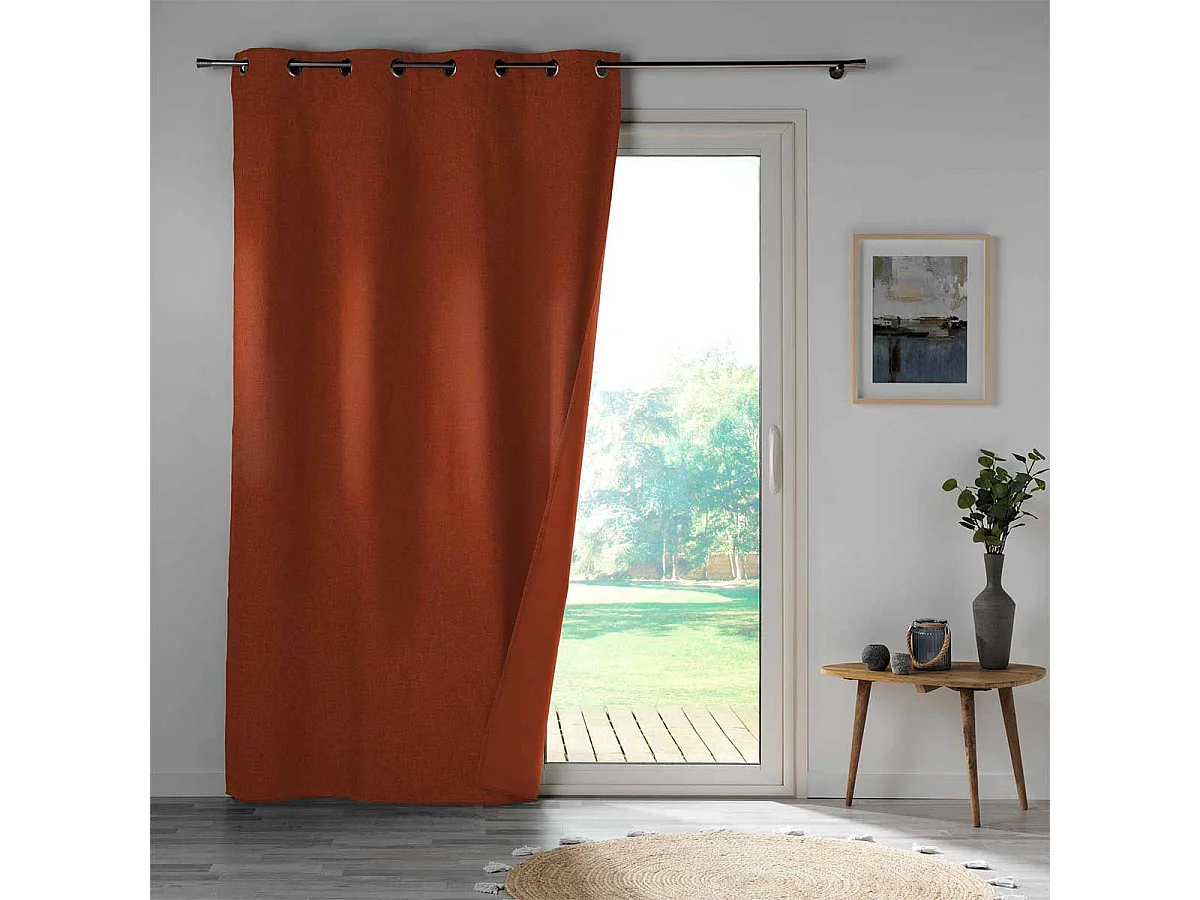 Rideau Occultant "Obscure" 140x260cm Terracotta