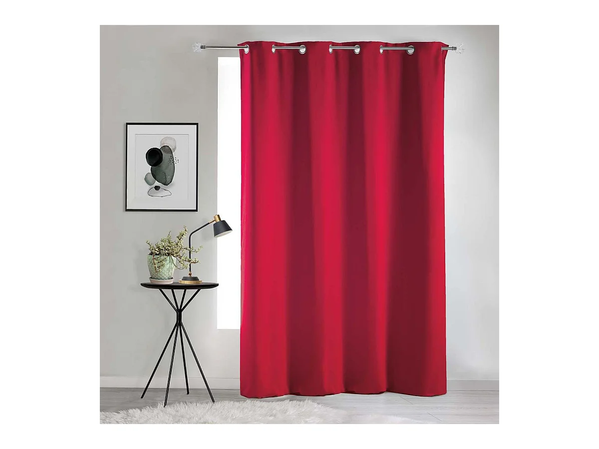 Rideau Occultant "Noche" 140x240cm Carmin