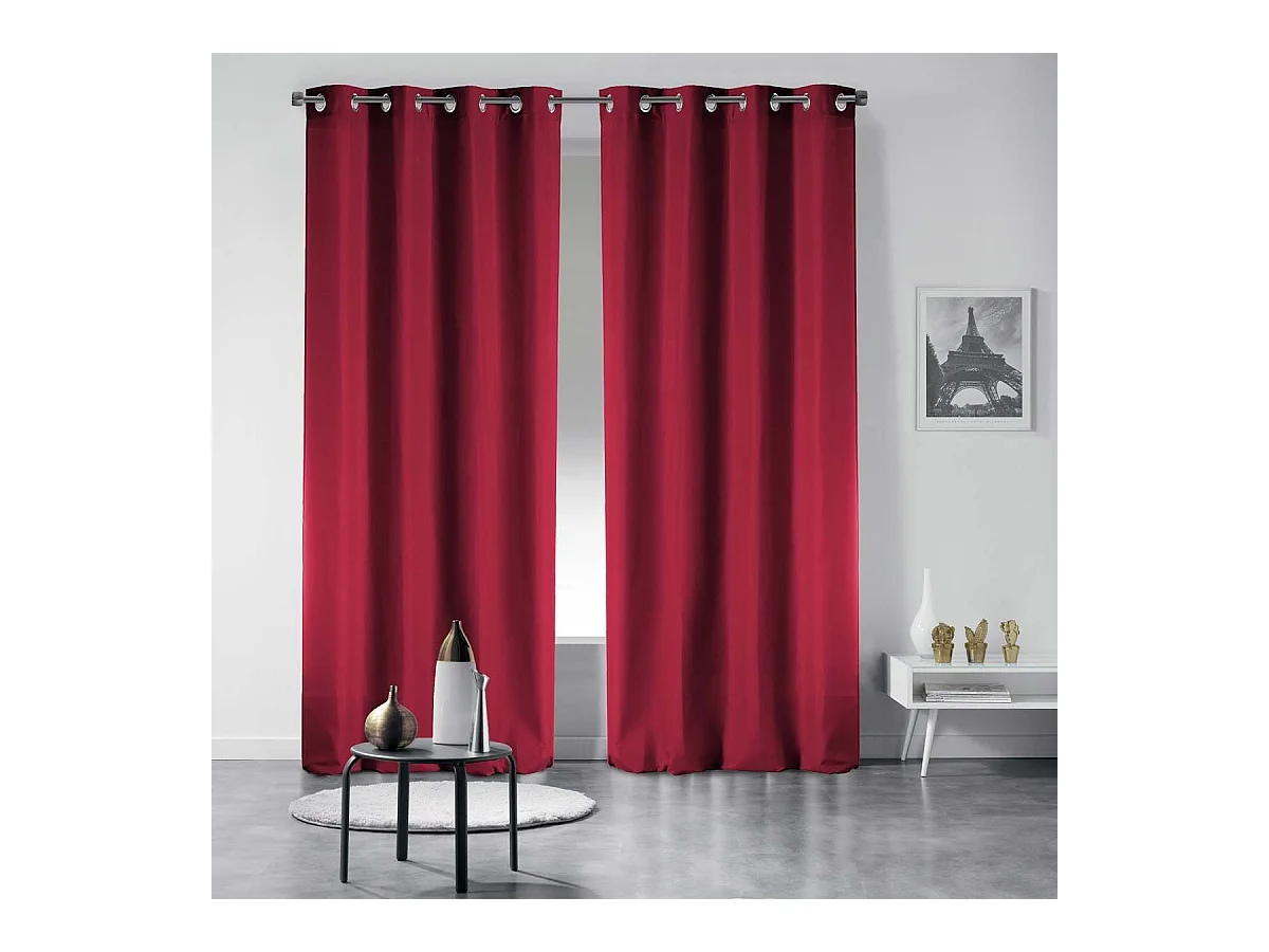 Rideau Occultant "Noche" 140x240cm Carmin