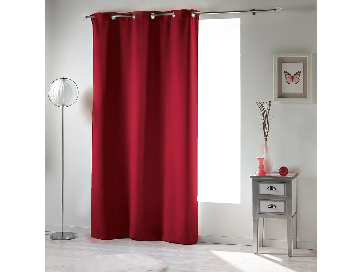 Rideau Occultant "Noche" 140x240cm Carmin