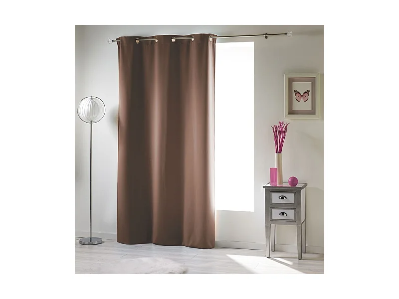 Rideau Occultant "Noche" 135x240cm Noisette