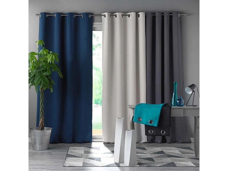 Rideau Occultant "Noche" 135x240cm Noisette