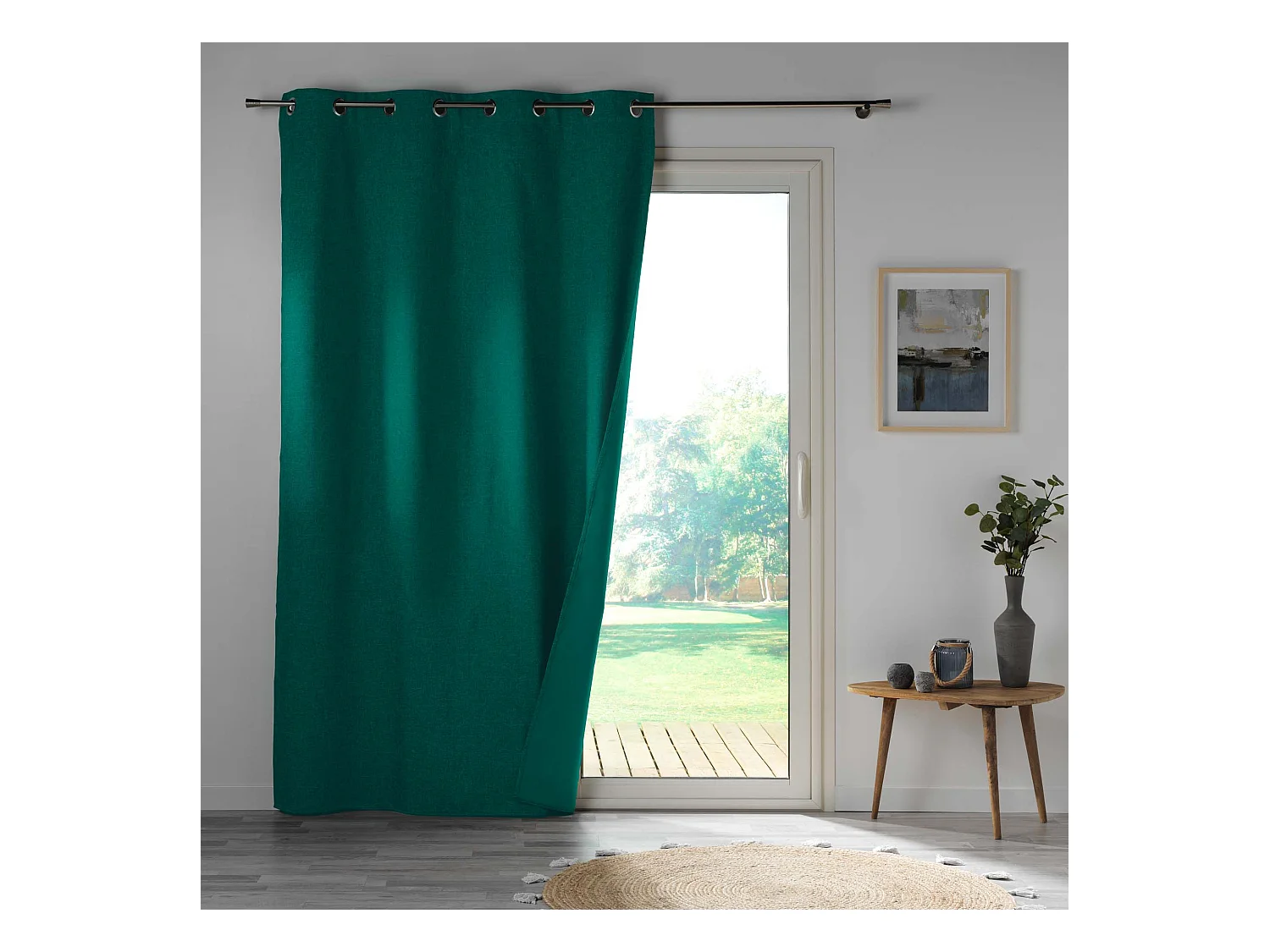 Rideau Occultant "Obscure" 140x260cm Émeraude