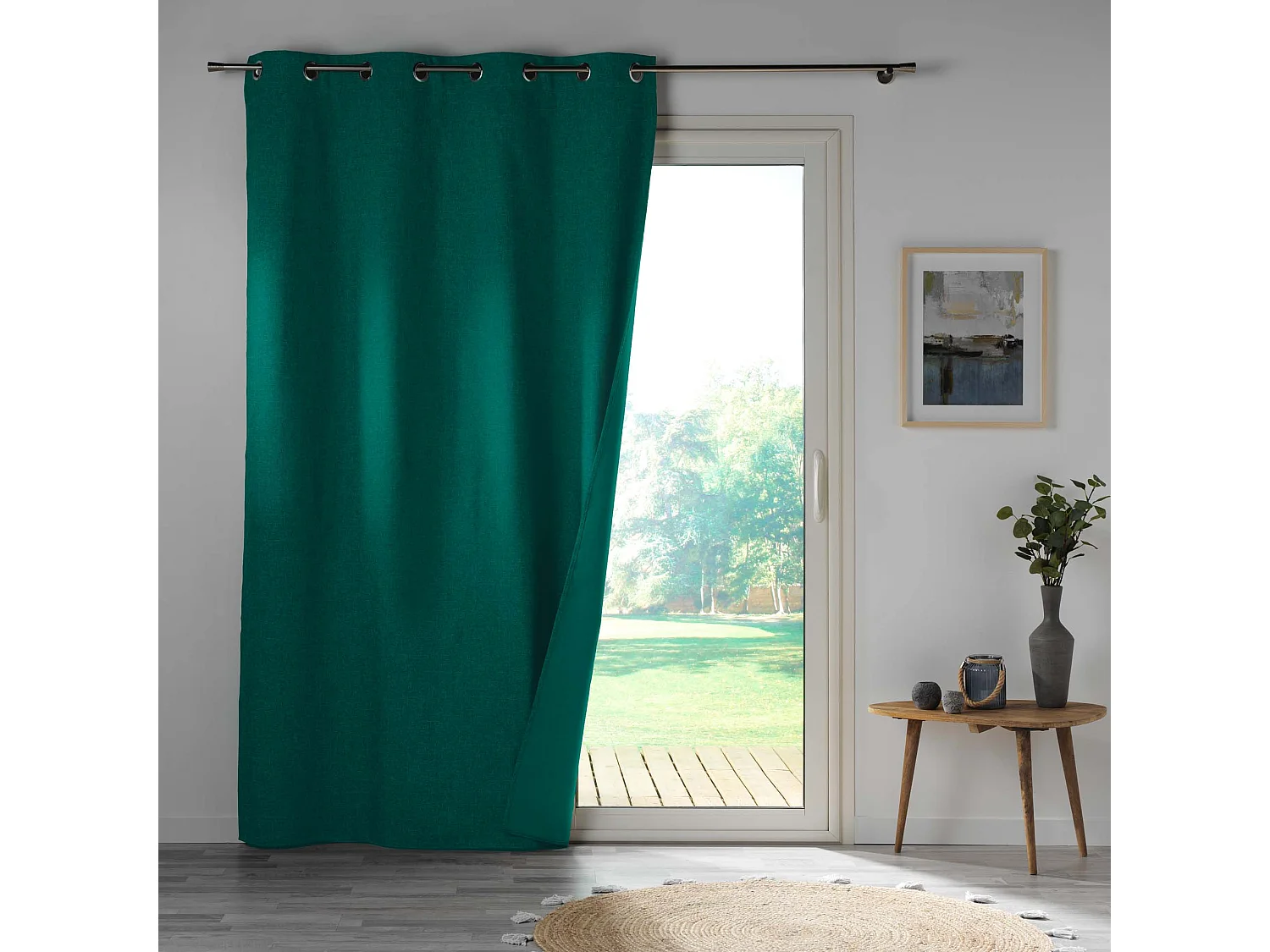 Rideau Occultant "Obscure" 140x260cm Émeraude