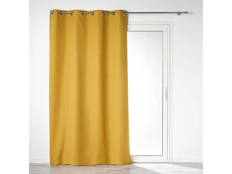 Rideau Occultant "Obscure" 140x260cm Jaune