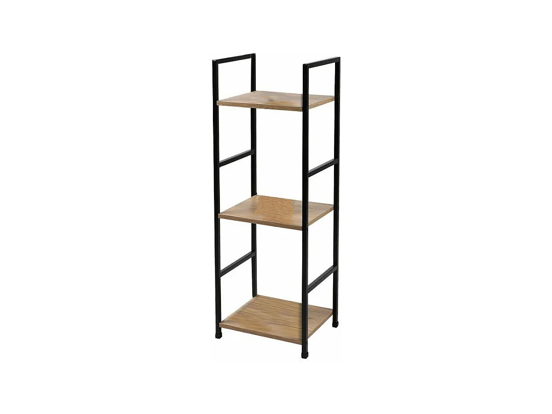 Hconfortxl-étagère échelle Métal Noir Et Bois 3 étages 29x23.5x80cm
