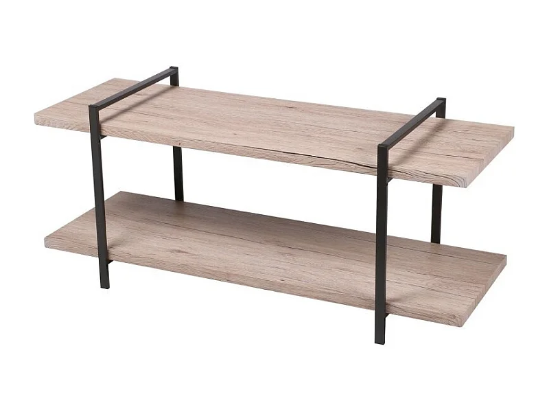 Meuble TV industriel en bois et métal Dock - L. 120 x H. 55 cm - IDTENDANCEDECO