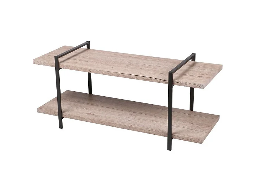 Meuble TV industriel en bois et métal Dock - L. 120 x H. 55 cm - IDTENDANCEDECO