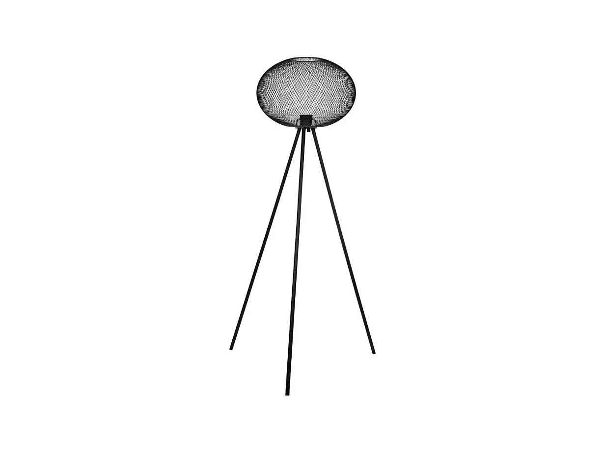 Lampadaire design industriel rond en métal Spirit - 60X50X160CM - Noir IDTENDANCEDECO