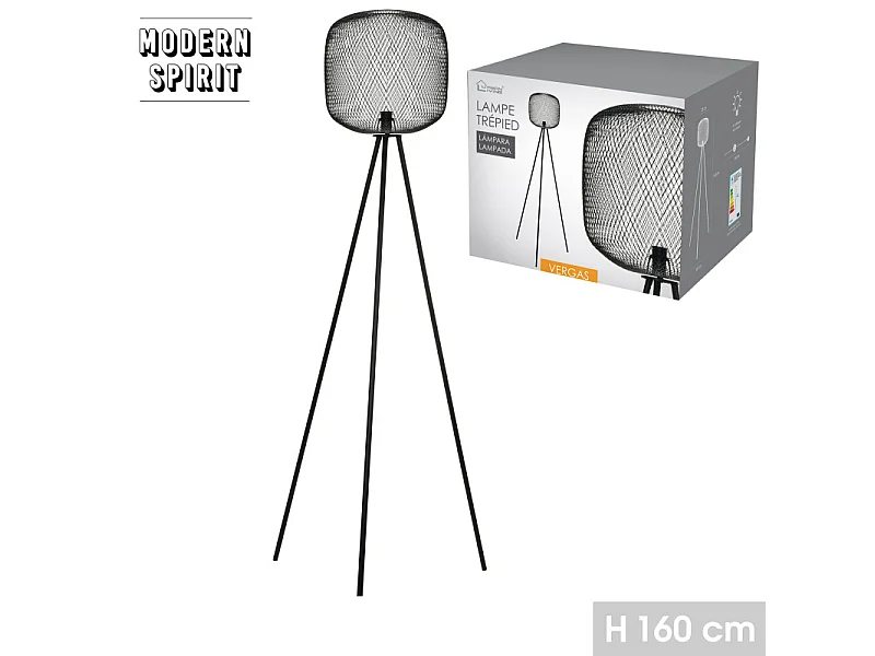 Lampadaire design industriel en métal Spirit - 60X50X160CM Cylindre IDTENDANCEDECO