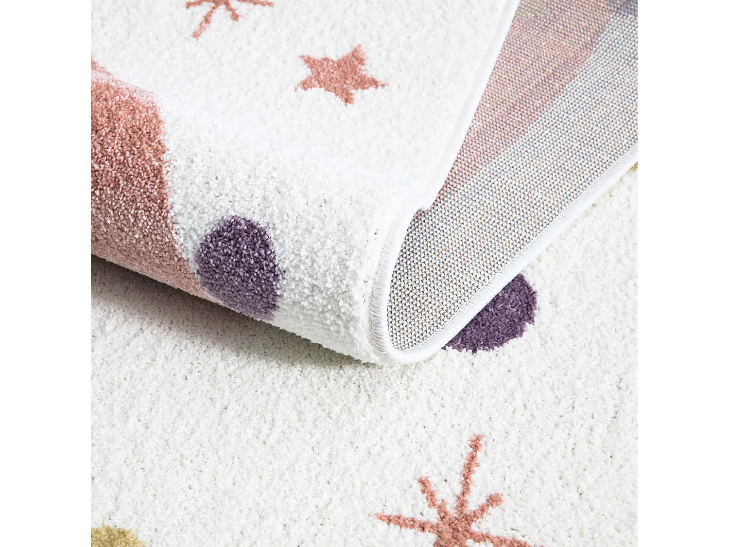 Tapis pour chambre d'enfant Blanc Motif Licorne Multicolore 140x200cm