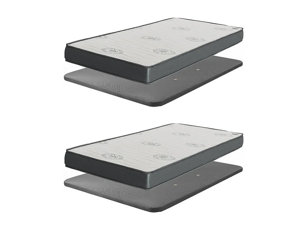 Letto e ripiano truciolato bianco senza reti e materassi 65x199x96cm