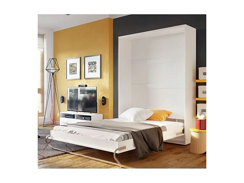 Cama c/armário vertical AMBIHOME TANDOM I - Branco, 140x200cm