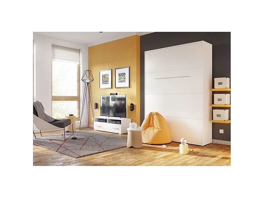 Lit escamotable JANE 140x200cm - Blanc