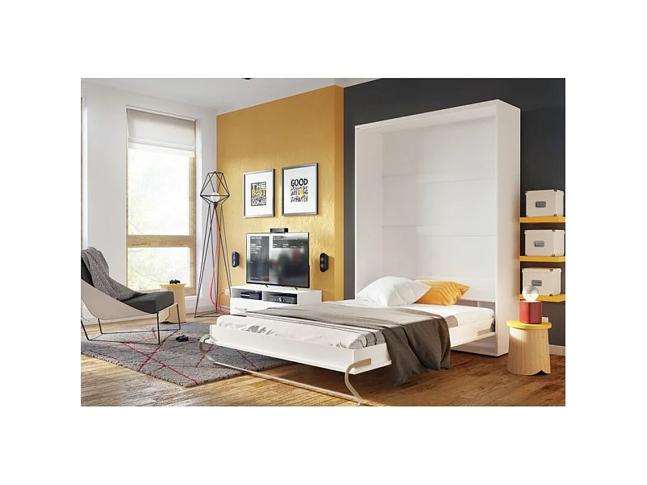 Lit escamotable JANE 140x200cm - Blanc