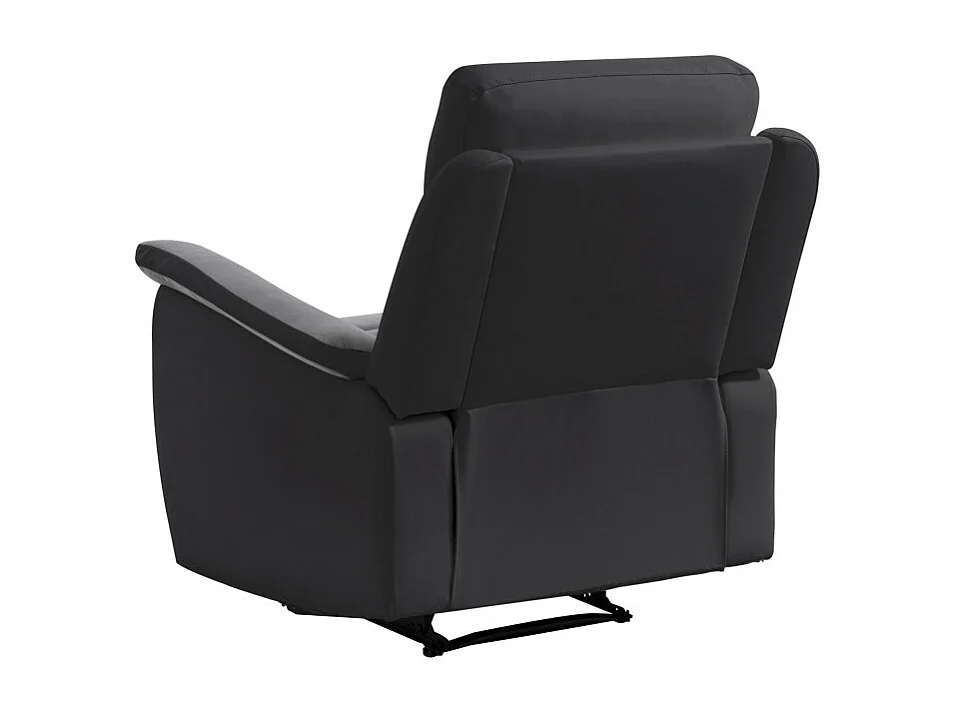 Fauteuil de Relaxation 1 place en Microfibre et Simili Léon - Gris et Noir - Loungitude