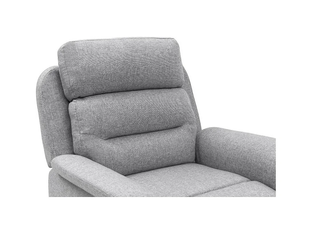 Fauteuil de Relaxation 1 place en Tissu Gris Léon - Gris clair - Loungitude