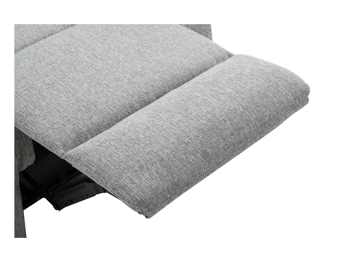 Fauteuil Relaxation 1 place Léo en Tissu - Gris clair - L88 x 93 x 96cm - Loungitude