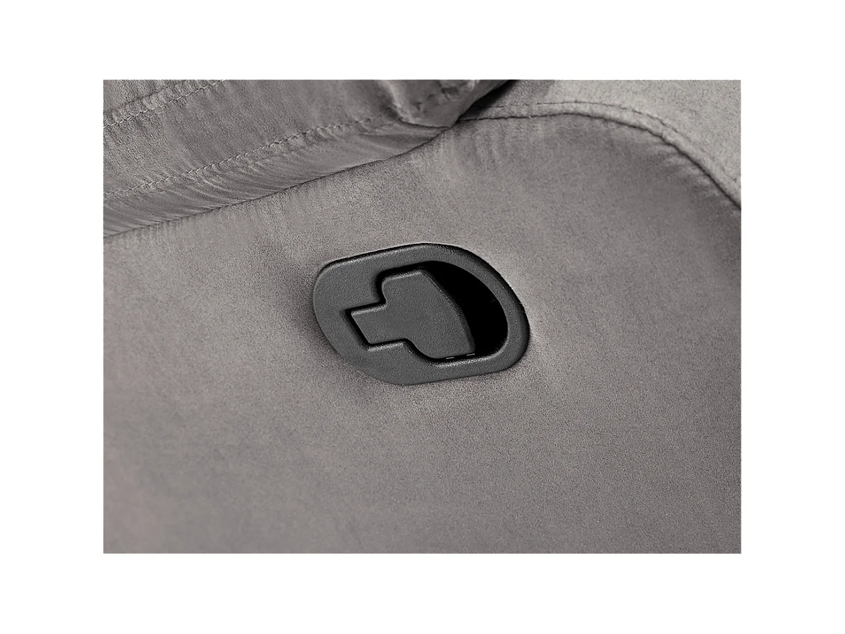 Fauteuil Relaxation 1 place Microfibre Grise Léo - L88 x 93 x 96cm - Loungitude