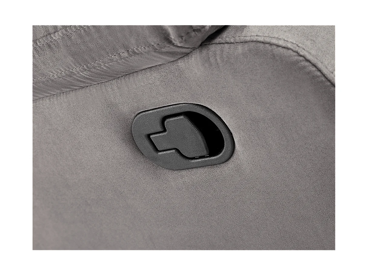 Fauteuil Relaxation 1 place Microfibre Grise Léo - L88 x 93 x 96cm - Loungitude