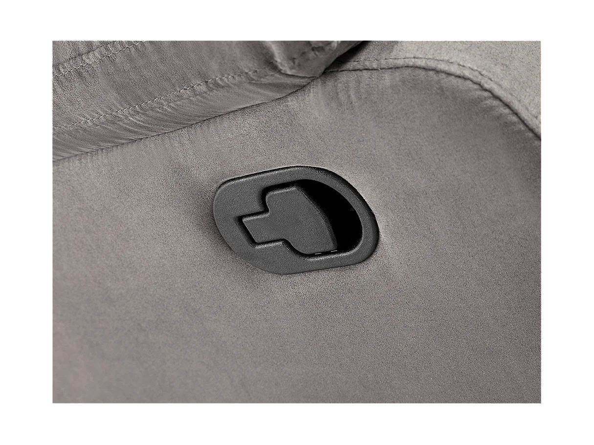 Fauteuil Relaxation 1 place Microfibre Grise Léo - L88 x 93 x 96cm - Loungitude