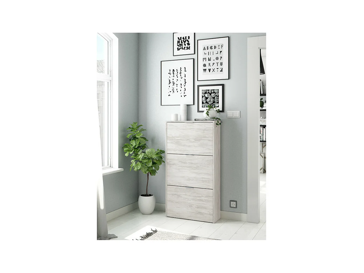 Schuhschrank mit 3 Klappen Zapateros – L60 cm