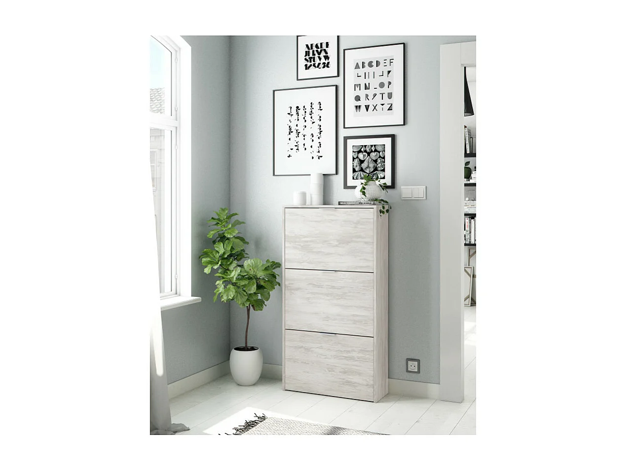 Schuhschrank mit 3 Klappen Zapateros – L60 cm