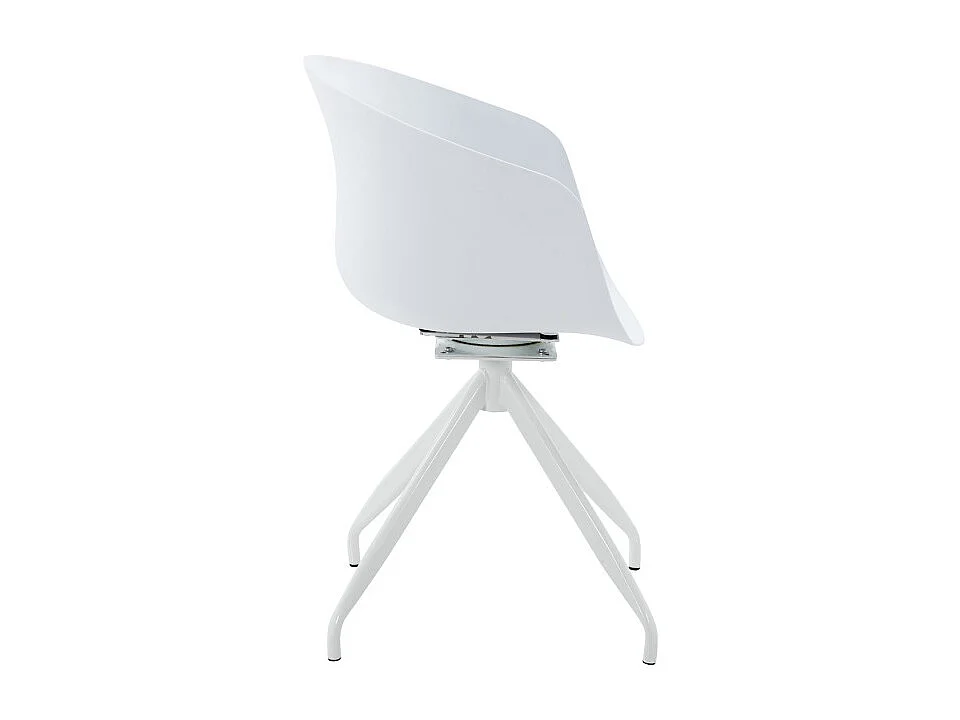 Chaise pivotante BOB pieds en métal - Blanc