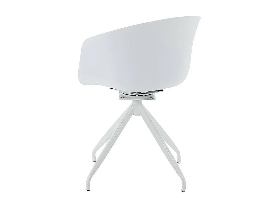 Chaise pivotante BOB pieds en métal - Blanc