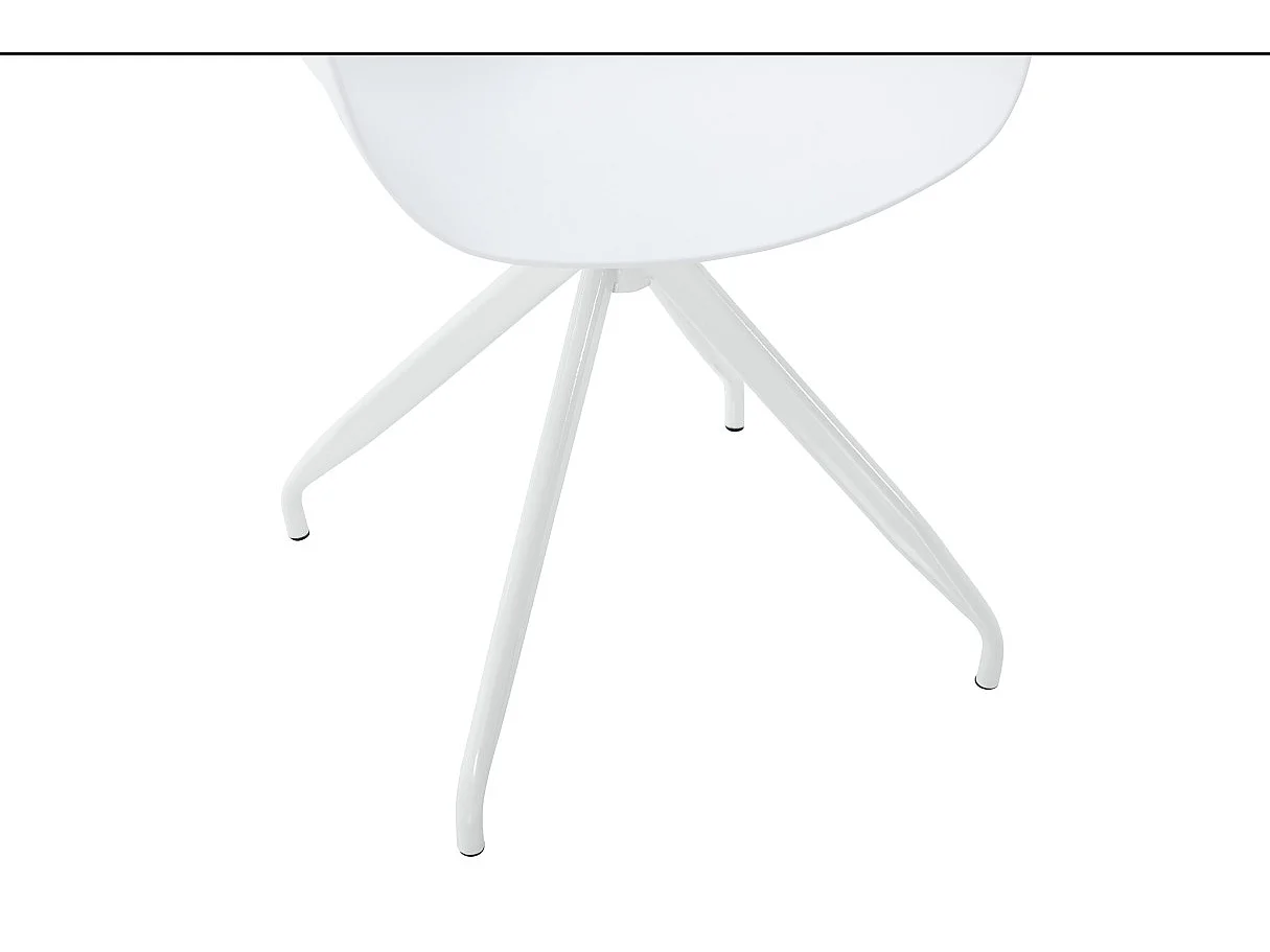 Chaise pivotante BOB pieds en métal - Blanc