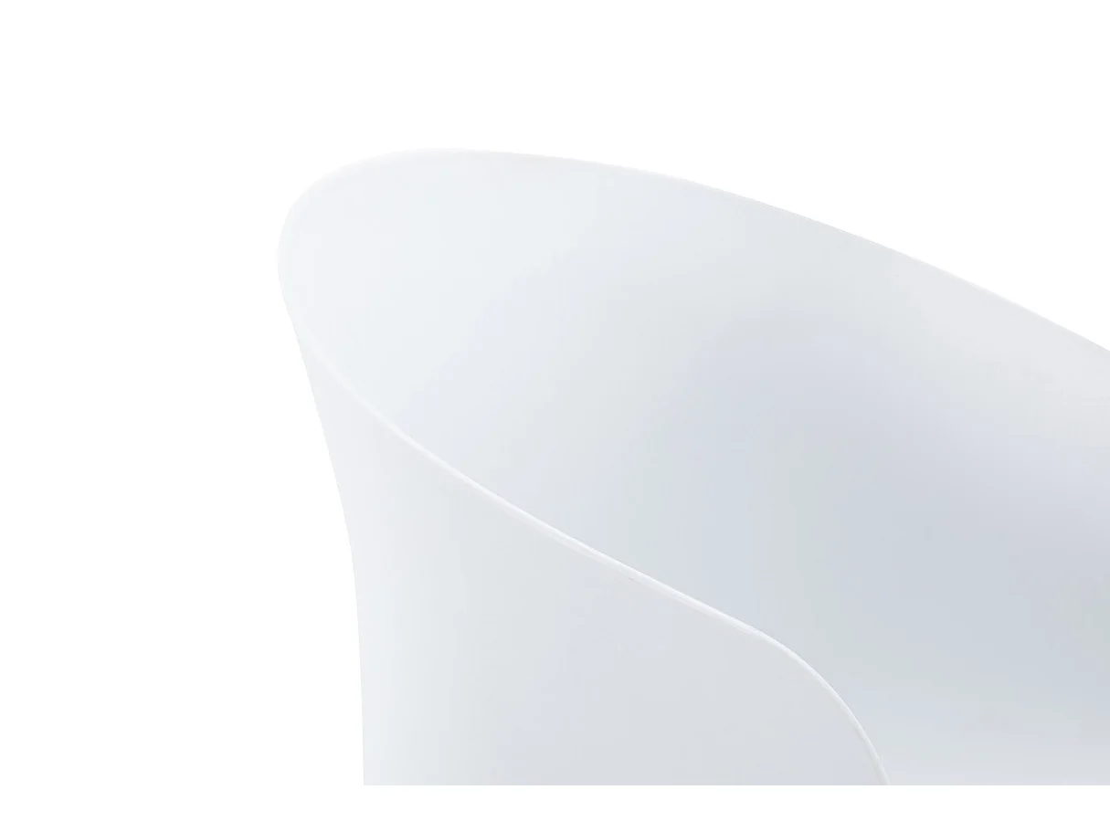 Chaise pivotante BOB pieds en métal - Blanc